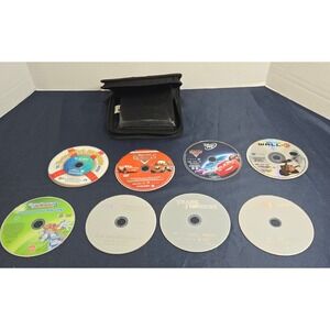 Spongebob, Cars 1&2, Wall-E, (4) Transformers DVDs w/Faux Leather Case
